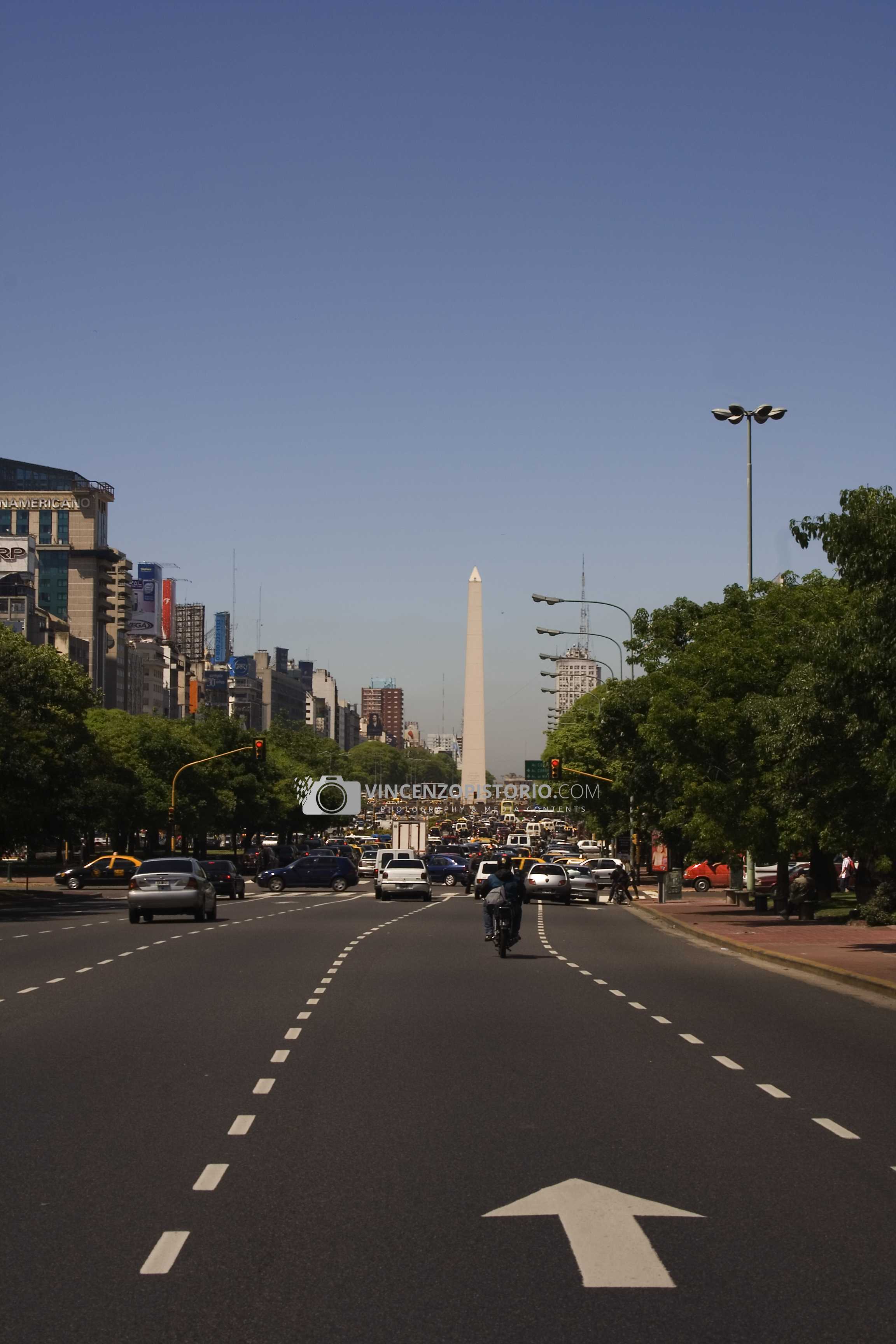 Avenida 9 de julio and the obelisk